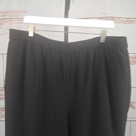 Linea by Louis Dell'Olio Crepe Gauze Pull-On Crop Pants Black Size XL - Picture 4 of 9